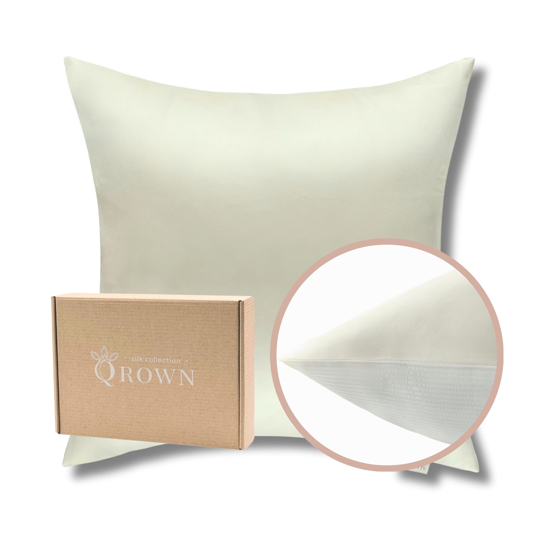 Outlet: Poszewka Jedwabna 40х40cm z Bawełną Biała