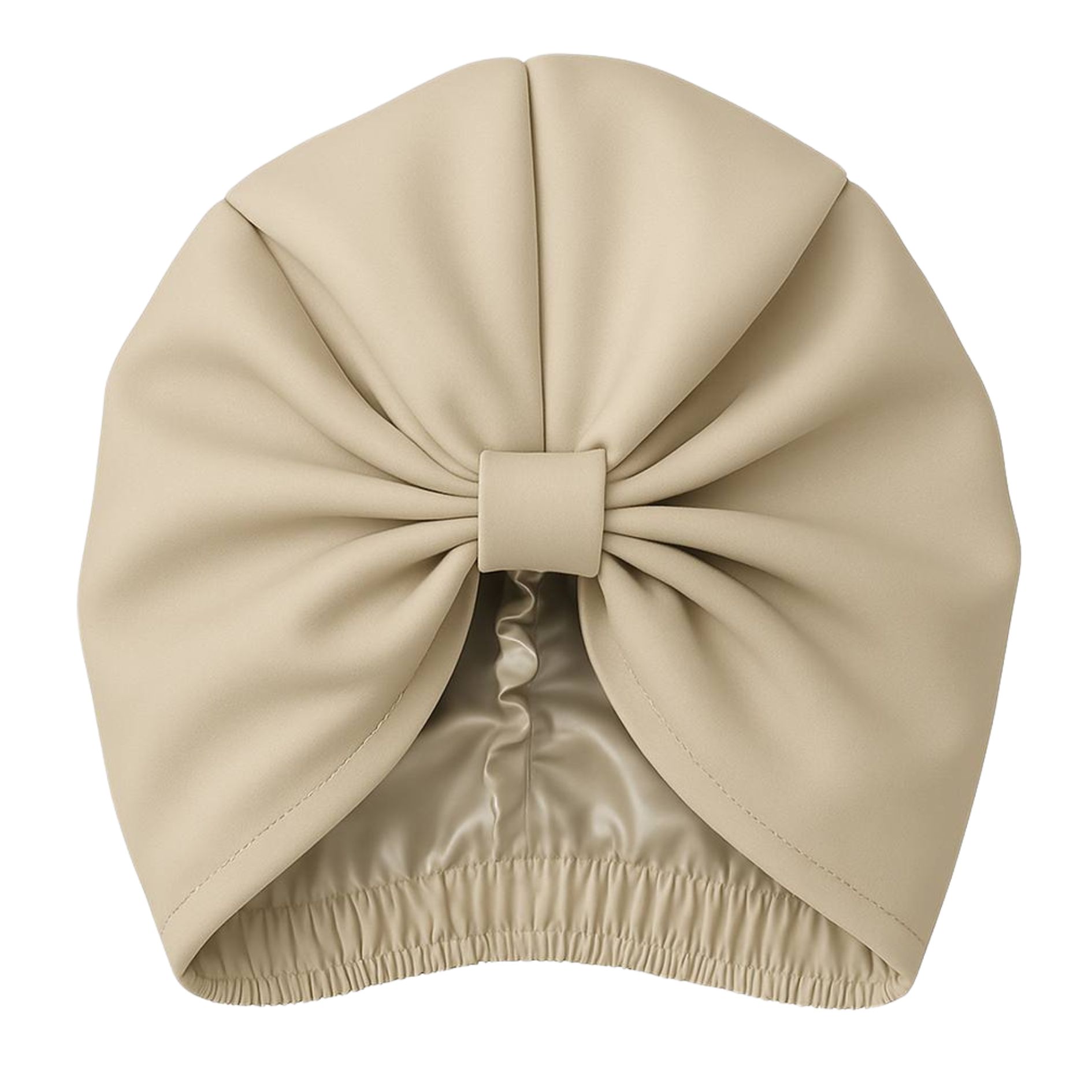 Outlet: Jedwabny Turban Qrown 100% Jedwab Morwowy 22 Momme - Champagne