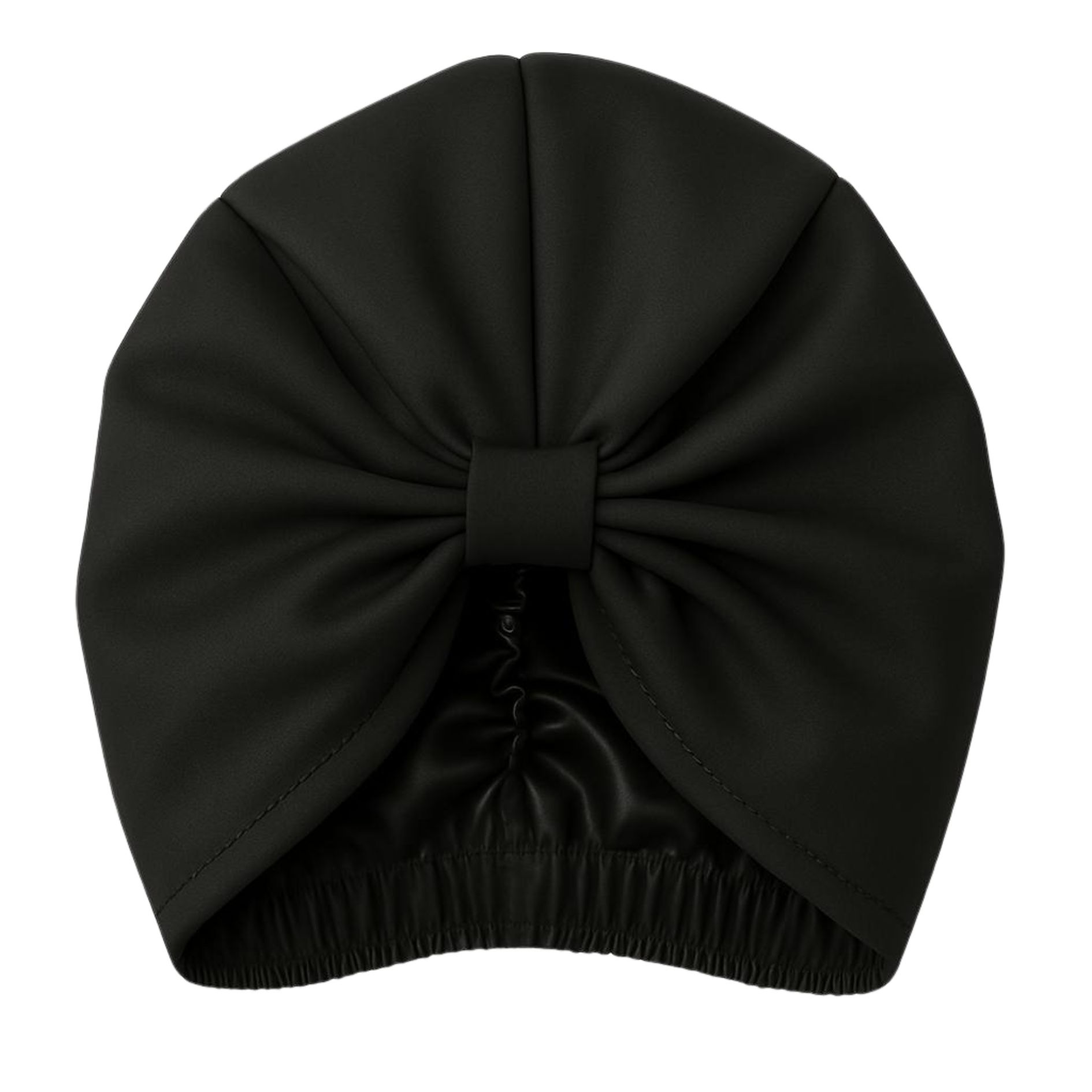 Outlet: Jedwabny Turban Qrown 100% Jedwab Morwowy 22 Momme - Czarny
