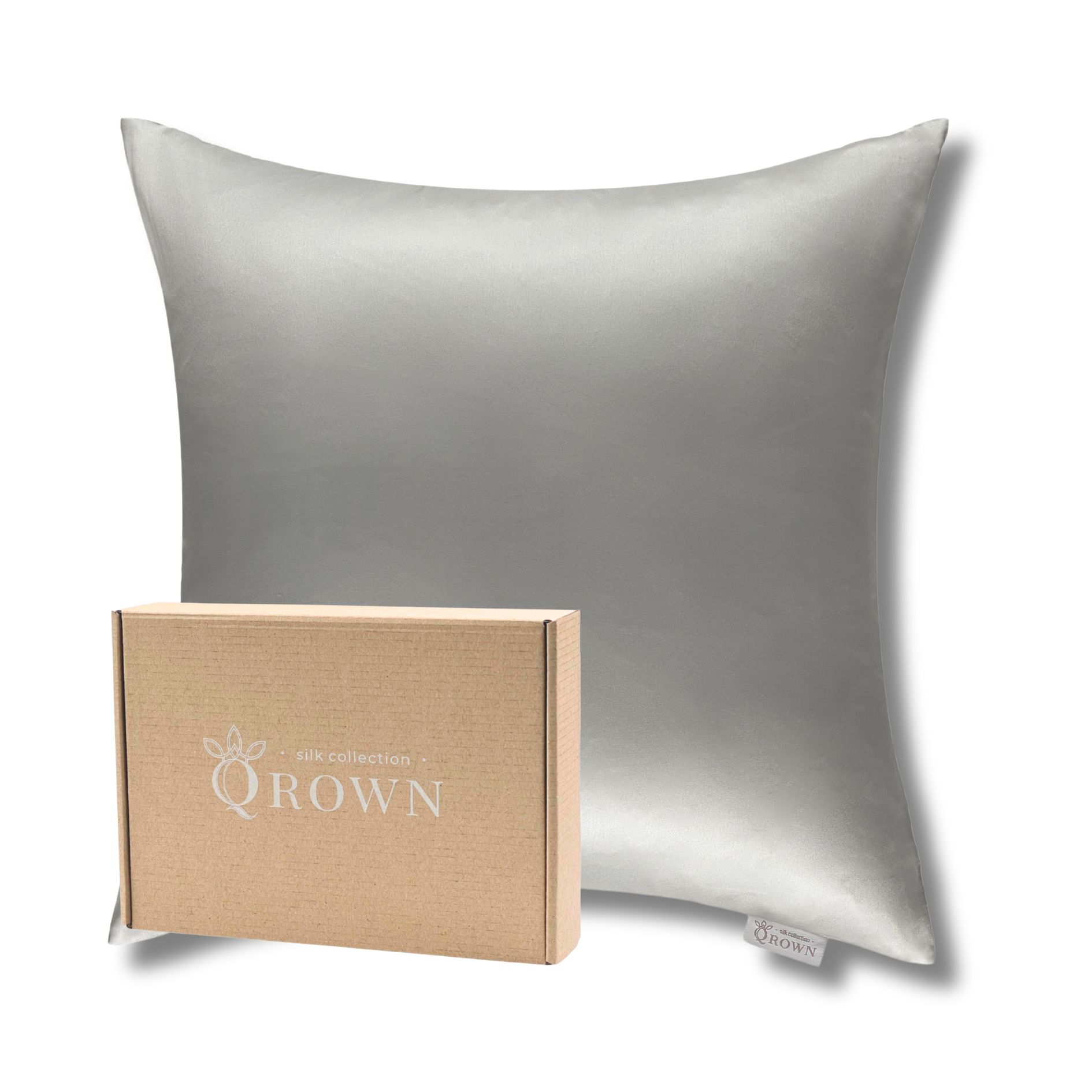 Outlet: Poszewka Jedwabna 40x40cm 100% Jedwab: Jasny Popiel